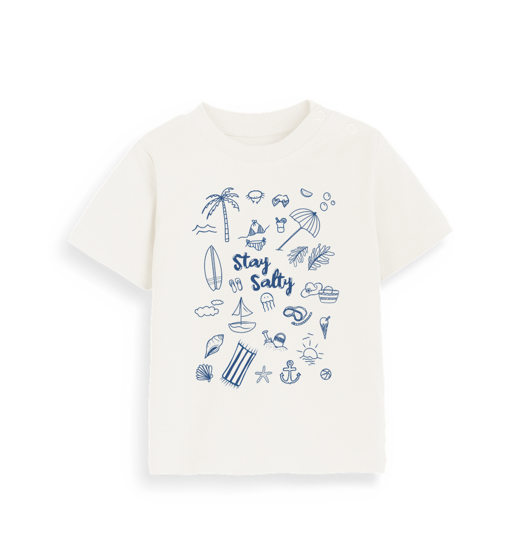 Organic Natural Printed Kids T-Shirt