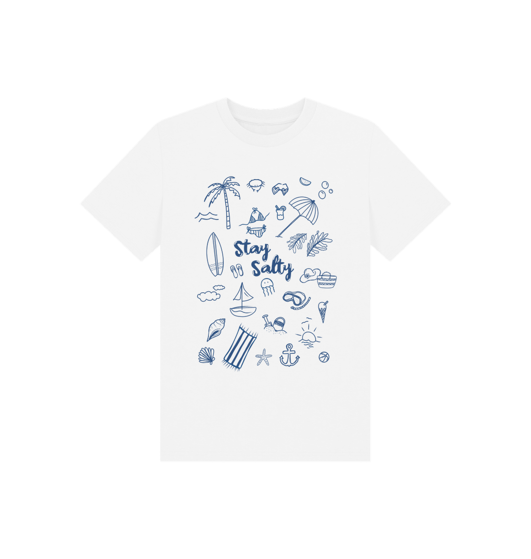 White Printed Kids T-Shirt