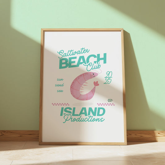 Saltwater Beach Club Shrimp Print