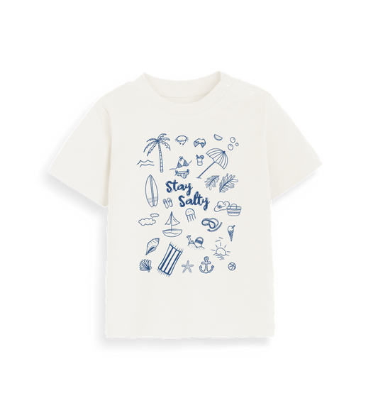 Organic Natural Printed Kids T-Shirt