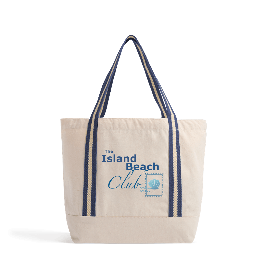Natural/French Navy Heat Transfer Bag