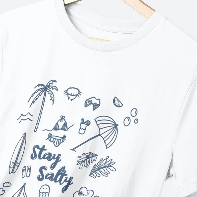 Stay Salty Oversized T-Shirt Blue
