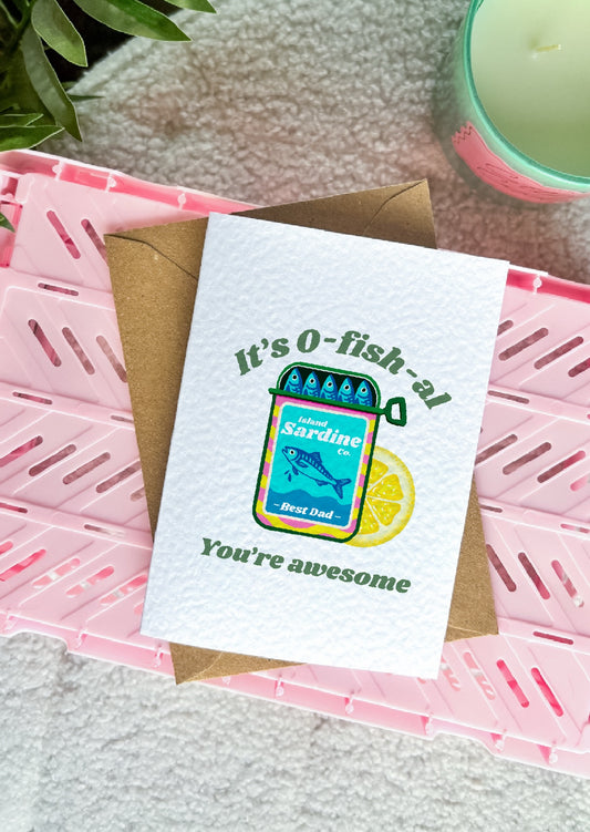 Best Dad Sardine Tin Fathers Day Card