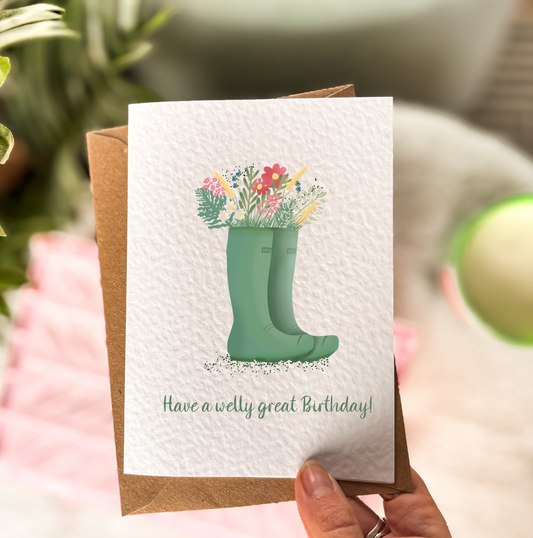 Welly Birthday Card