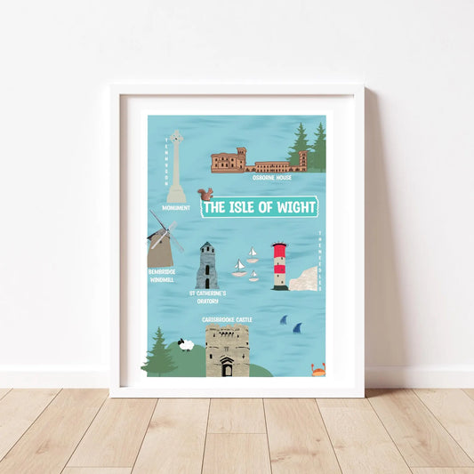 Isle of Wight Landmark Print