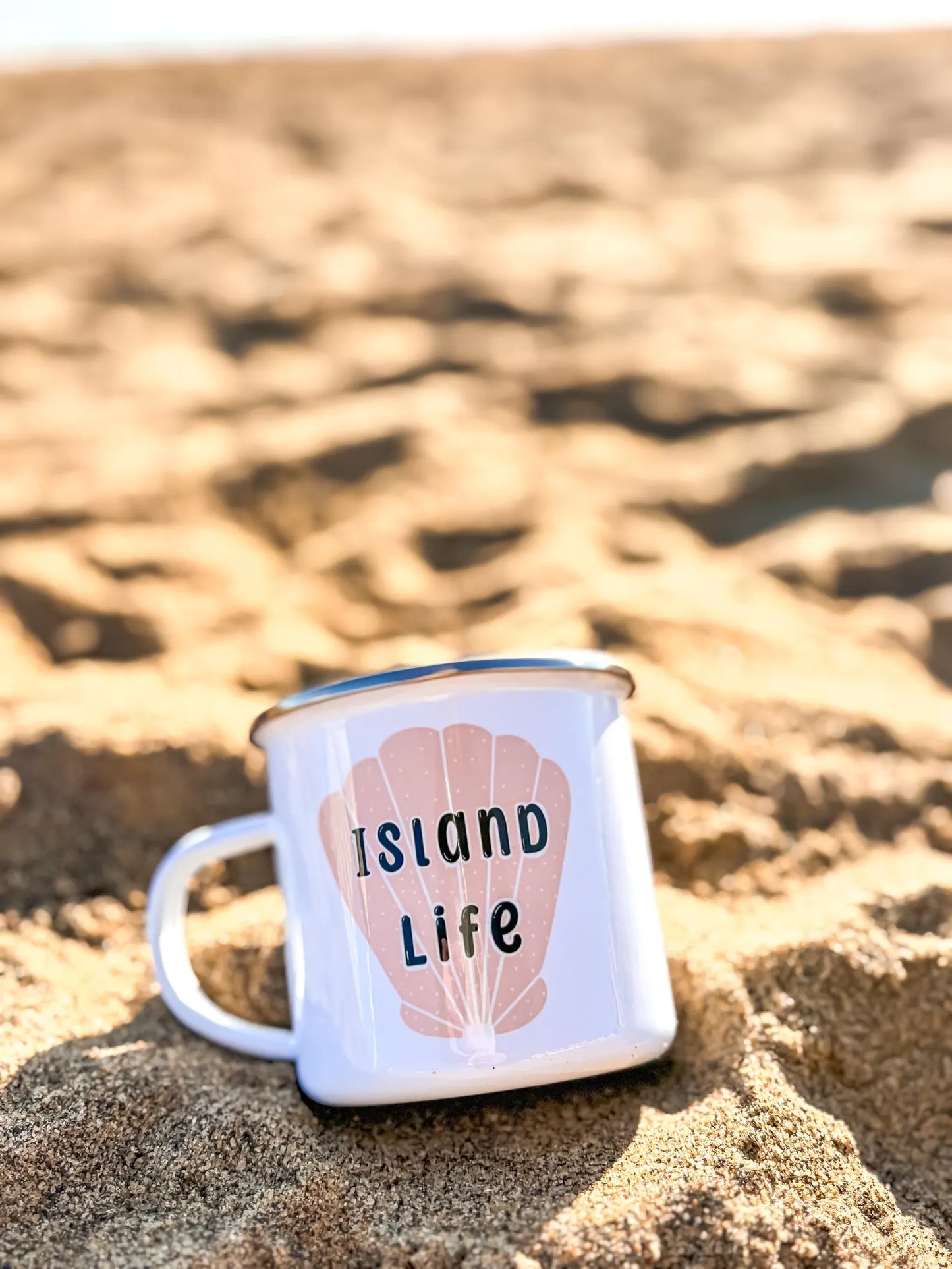 Shell Island Life Enamel Mug 12oz