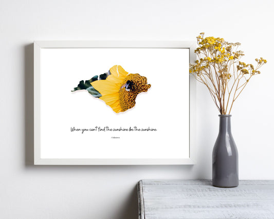 Isle of Wight Newchurch Sunflower Quote Print