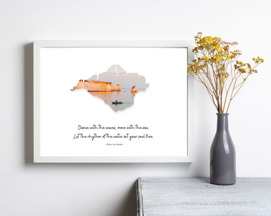 Isle of Wight Freshwater Bay Quote Print