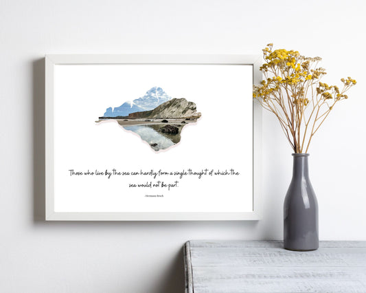 Isle of Wight Yaverland Beach Quote Print