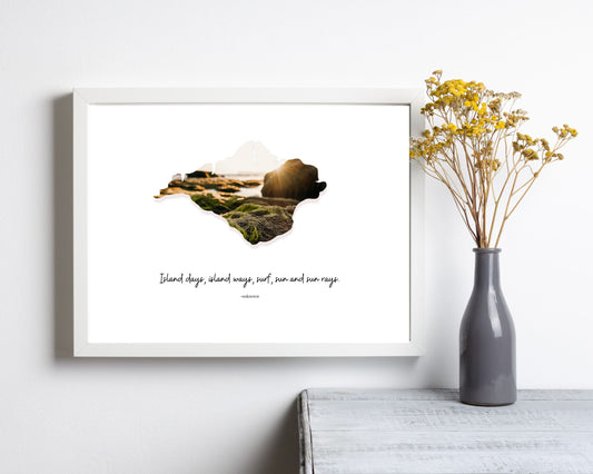Isle of Wight Compton Beach Quote Print